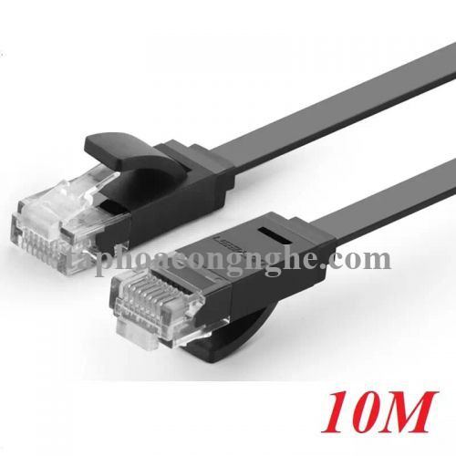 Ugreen 11240 10M màu Đen Cáp mạng LAN CAT6 UPT cáp dẹp NW104 30011240